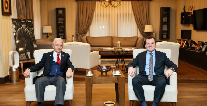 BAŞKAN BALCIOĞLU, GAZİLER DERNEĞİ BAŞKANI GÜRCAN’I AĞIRLADI