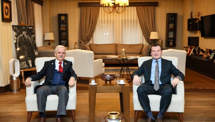 BAŞKAN BALCIOĞLU, GAZİLER DERNEĞİ BAŞKANI GÜRCAN’I AĞIRLADI